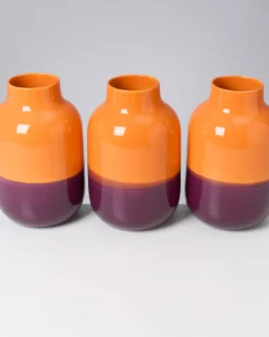 Nuno vase L - orange darklilac