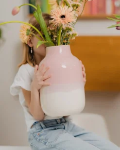Nuno vase L - pink