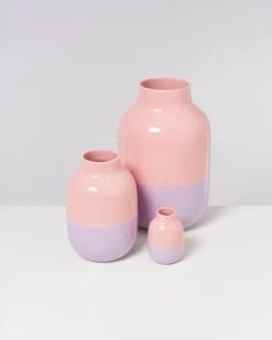 Nuno vase L - pink