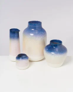 Nuno - Vase L speckled blue pink