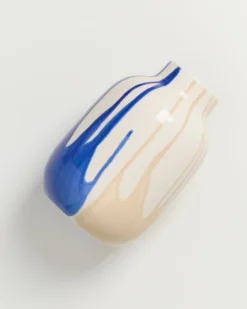 Nuno - Vase M drip sand blue