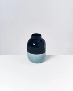 Nuno vase M - navy lightblue