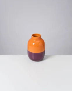 Nuno vase M orange darklilac