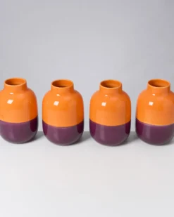 Nuno vase M orange darklilac