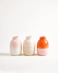 Nuno - Vase Set of 3 pink sand coral