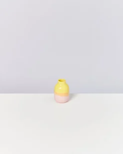 Nuno vase S - yellow rose