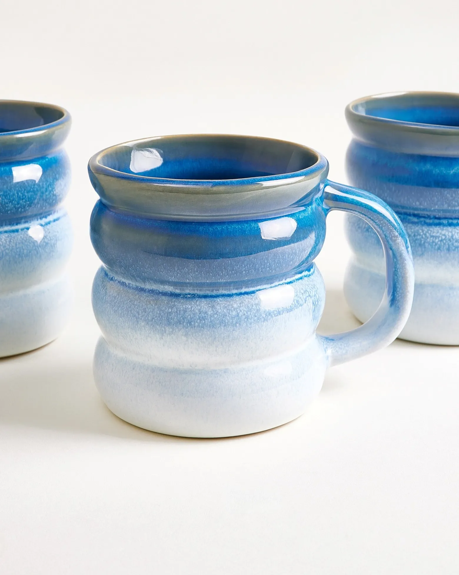 Ombra - Large mug Bubble dark blue light blue Set of 6