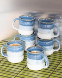 Ombra - Large mug Bubble dark blue light blue
