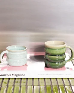 Ombra - Large mug Bubble green dark green