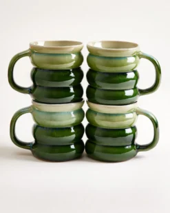 Ombra - Large mug Bubble green dark green