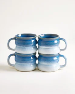 Ombra - Small mug Bubble dark blue light blue