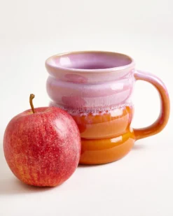Ombra Tasse groß bubble rosa orange 4er-Set