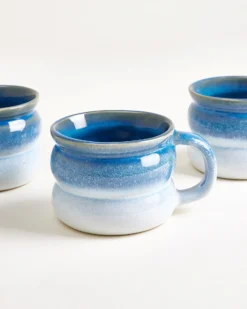 Ombra Tasse klein bubble dunkelblau hellblau 4er-Set