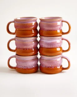 Ombra Tasse klein bubble rosa orange 6er-Set