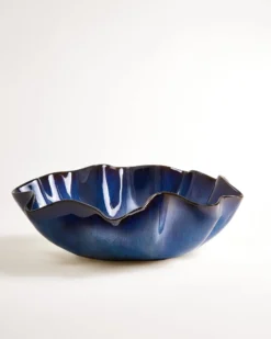 Pérola Shell - Servingbowl dark blue