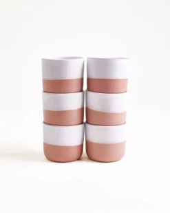 Seda Becher klein rosé weiß 6er-Set