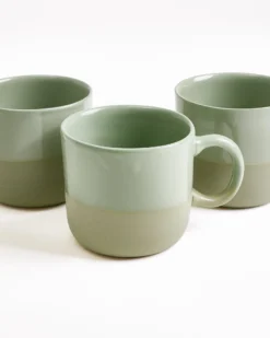 Seda - Set of 4 Mugs small sage green