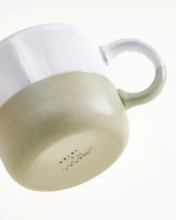 Seda Tasse klein salbeigrün weiß 4er-Set