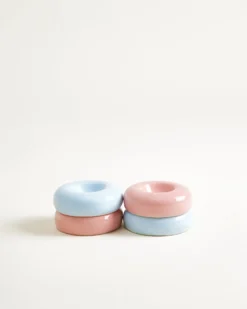 Seia Egg Cups, Light Pink and Light Blue, Set of 4