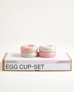 Seia Egg Cups, Pink Sand, Set of 4
