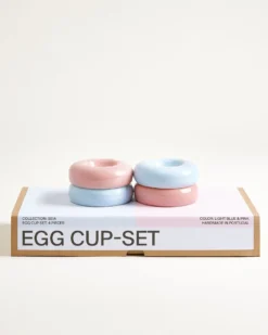 Seia Eierbecher rosa hellblau 4er-Set