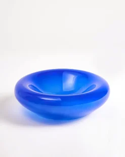 Seia - Small glass bowl dark blue