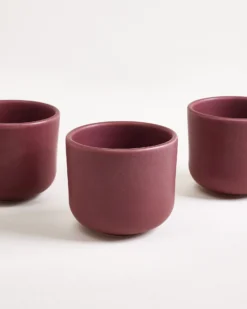 Sereno - Set of 4 cups small burgundy