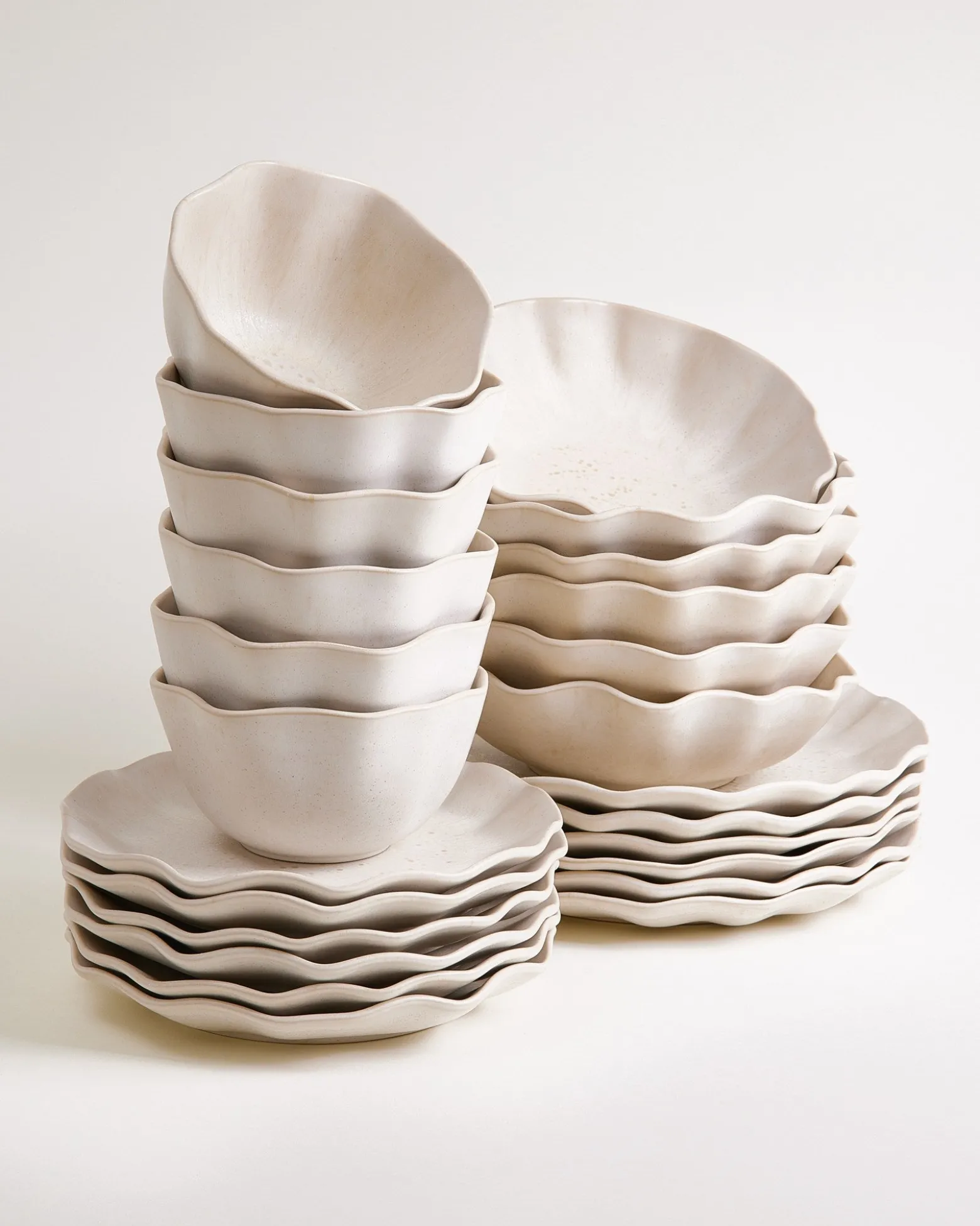 Sintra Geschirr-Set shell sand 24-teilig