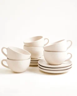 Sintra 6-Piece Set Cappuccino Cup & Small Saucer classic sand