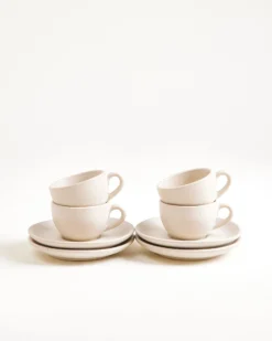 Sintra 4-Piece Set Espresso Cup & Espresso Saucer classic sand