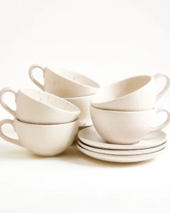 Sintra 6-Piece Set Teacup & Large Saucer classic sand