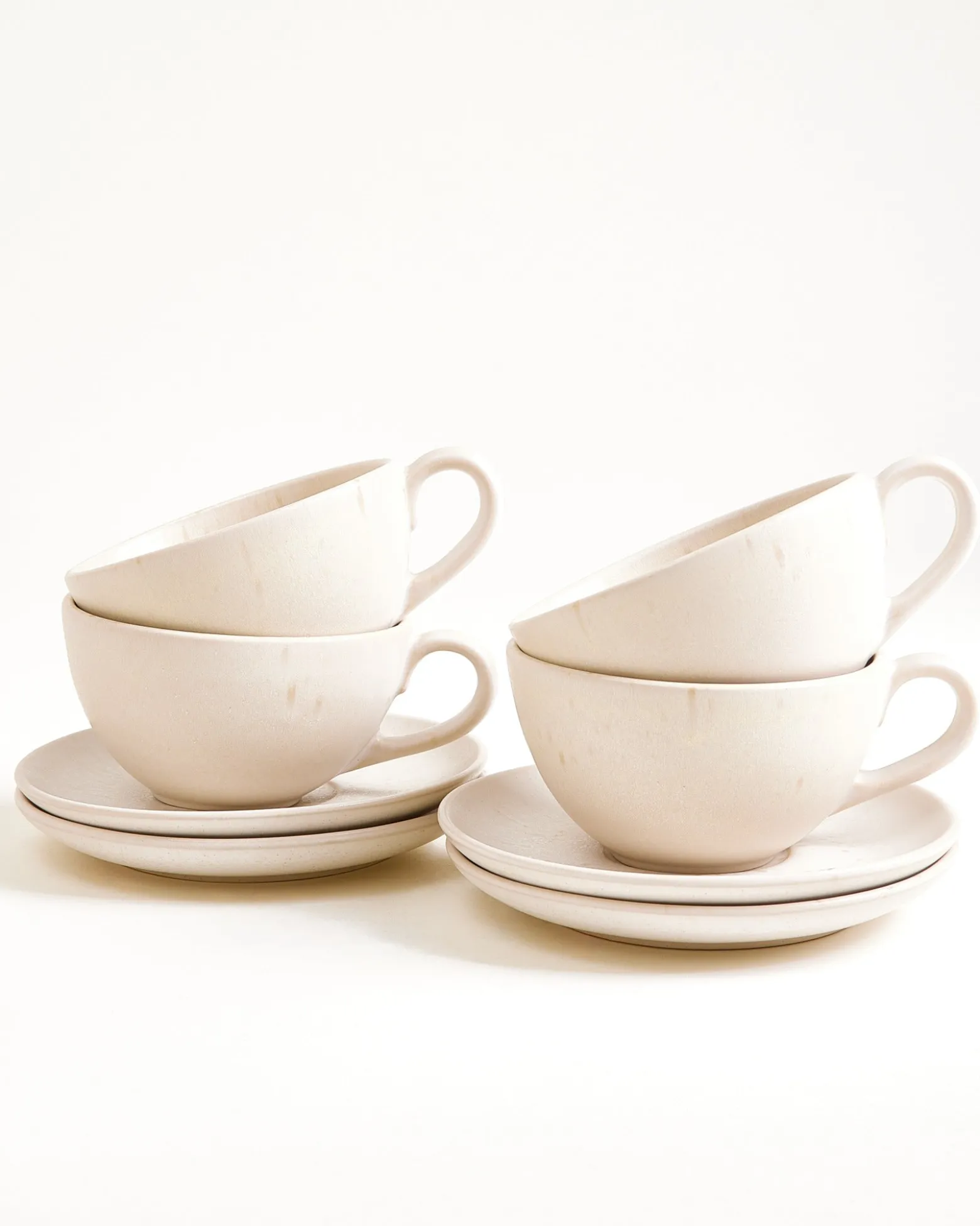 Sintra 4-Piece Set Teacup & Large Saucer classic sand