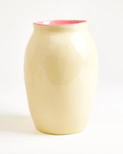 Sombra vase L yellow pink
