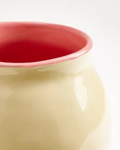 Sombra vase L yellow pink