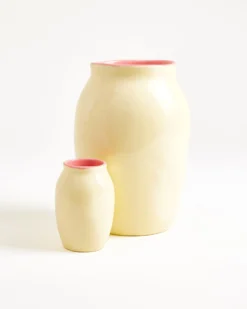 Sombra - Vase S yellow pink
