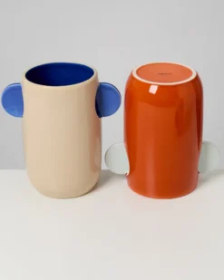 Tomar vase M orange light blue