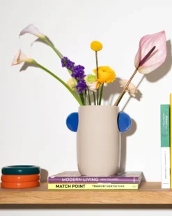 Tomar vase M sand blue
