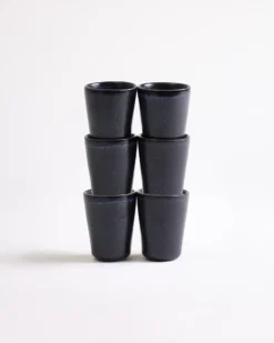 Turmalina - Set of 6 Espressocups black