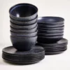 Turmalina - Tableware set black 24 pieces