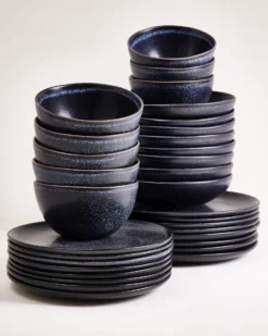 Turmalina - Tableware set black 32 pieces