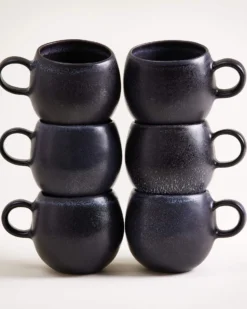 Turmalina Tasse groß schwarz 6er-Set